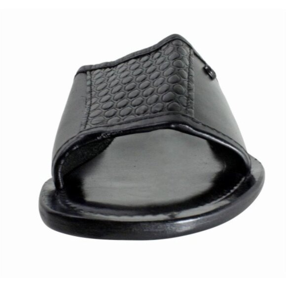 Owen Black Leather Sandals, Mens Italian Shoes main image 4